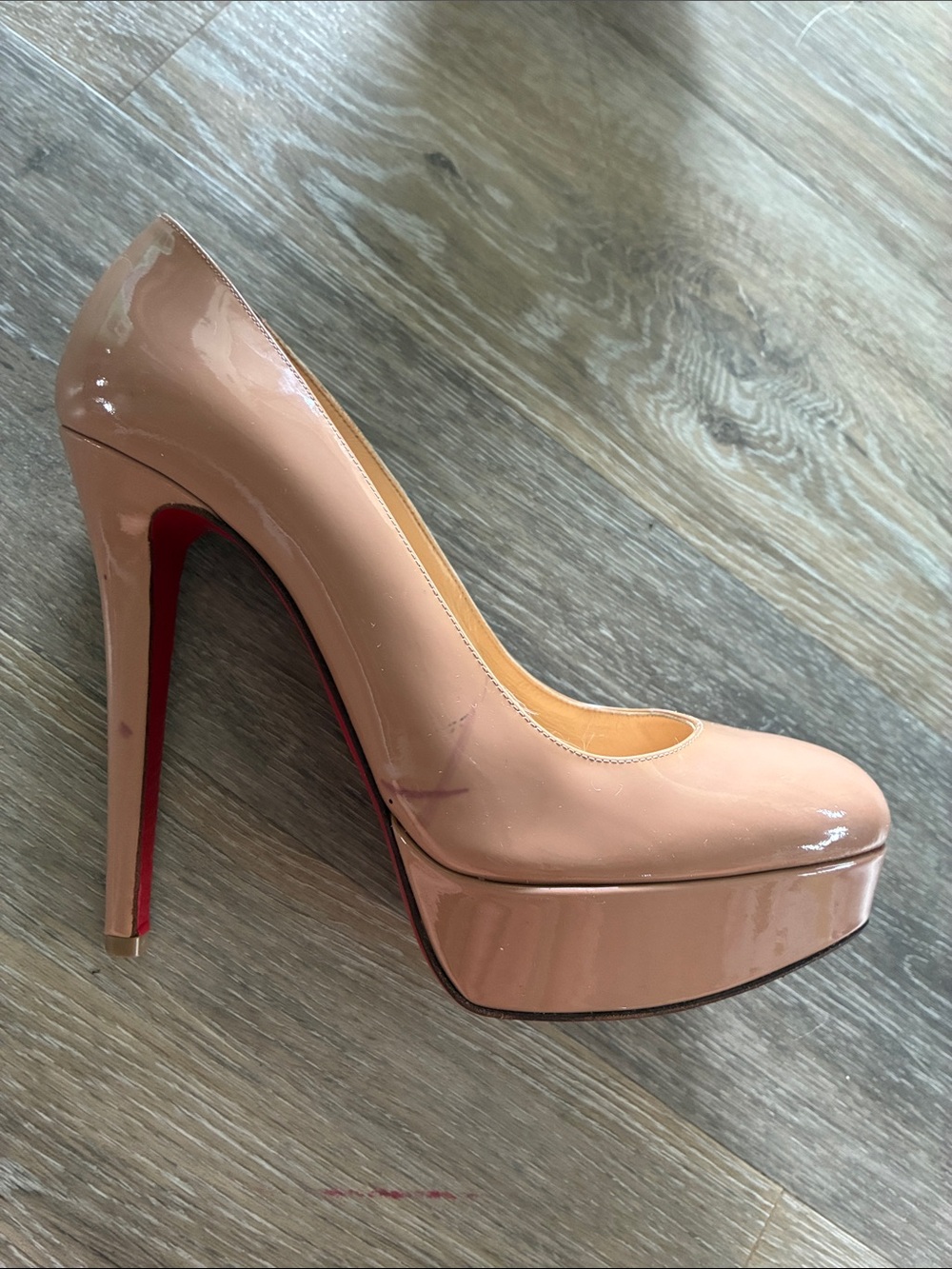 Christian Louboutin Bianca Nude Platform Stiletto Heels - Picture 2 of 12
